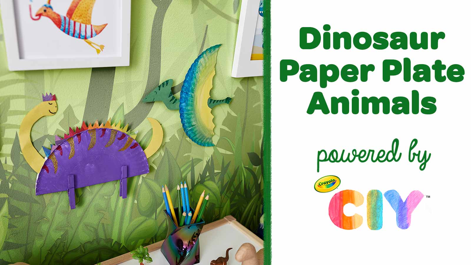 Dinosaur Paper Plate Animals_Poster Frame