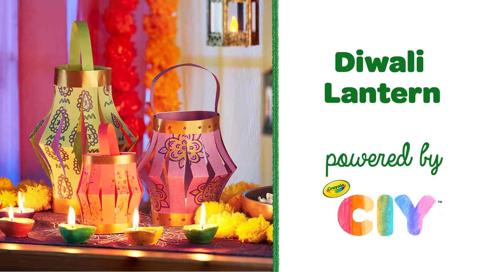 Diwali Lantern, DIY Paper Lantern, Crafts, , Crayola CIY, DIY  Crafts for Kids and Adults
