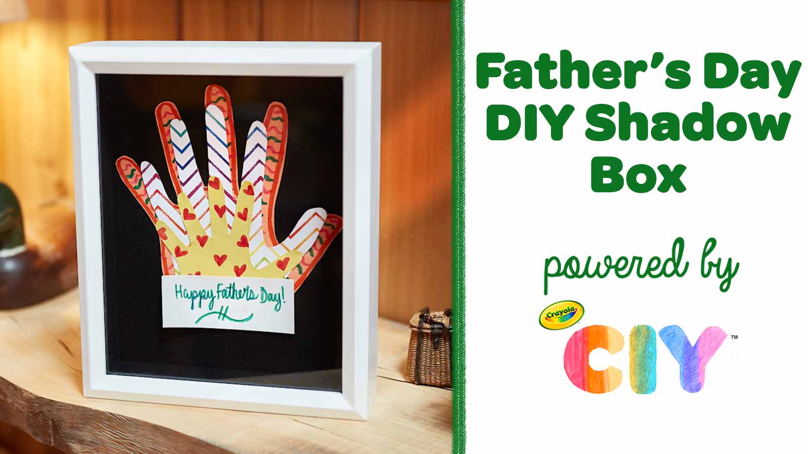 Father's Day DIY Shadow Box, DIY Gift, Craft, , Crayola CIY,  DIY Crafts for Kids and Adults