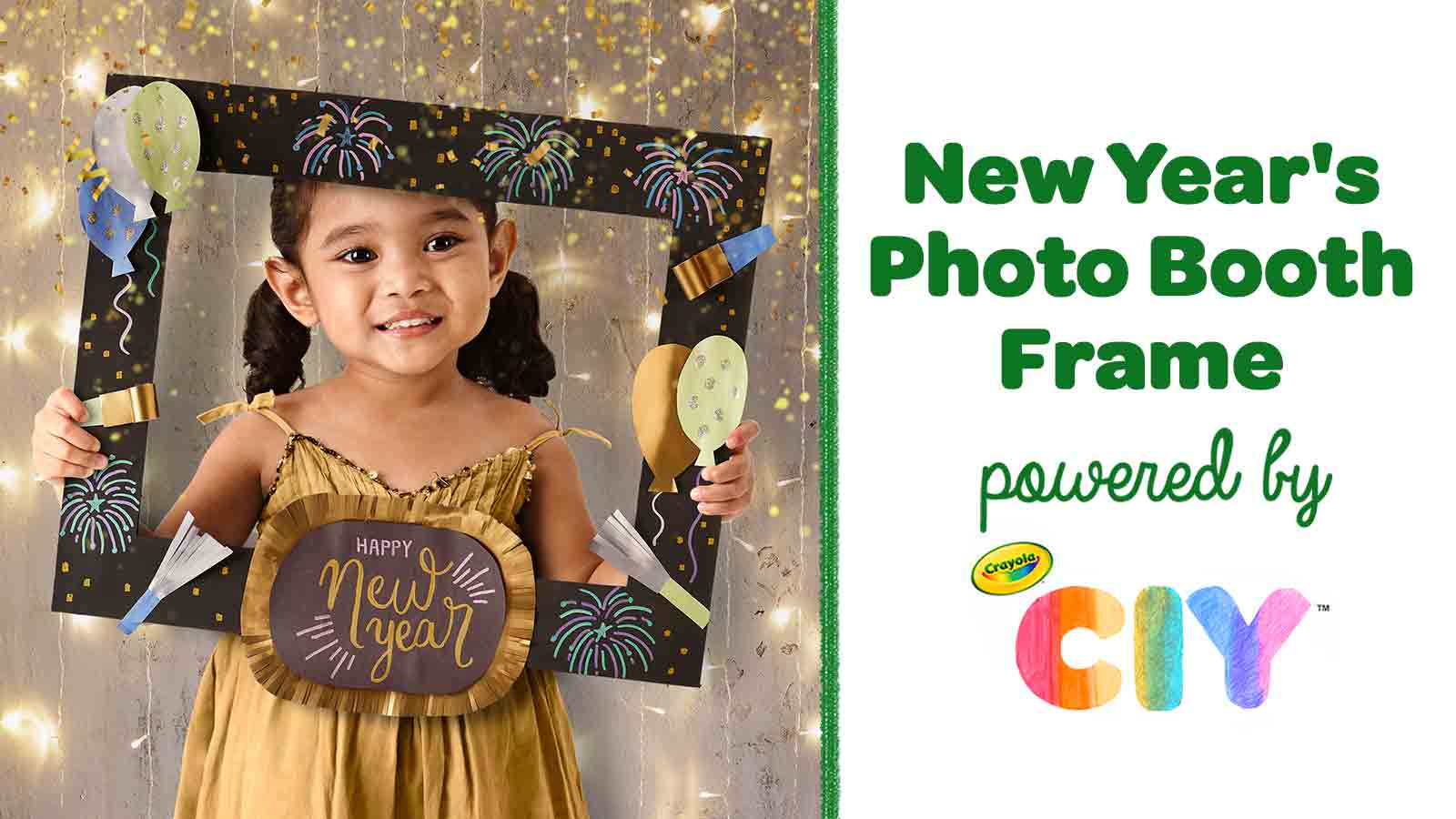 New Year's Photo Booth Frame, Crafts, , Crayola CIY, DIY  Crafts for Kids and Adults