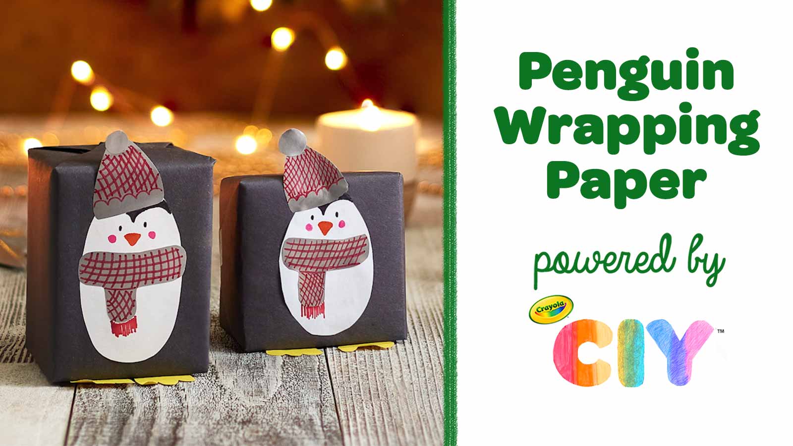 Penguin Wrapping Paper, DIY Gift Wrap, Crafts