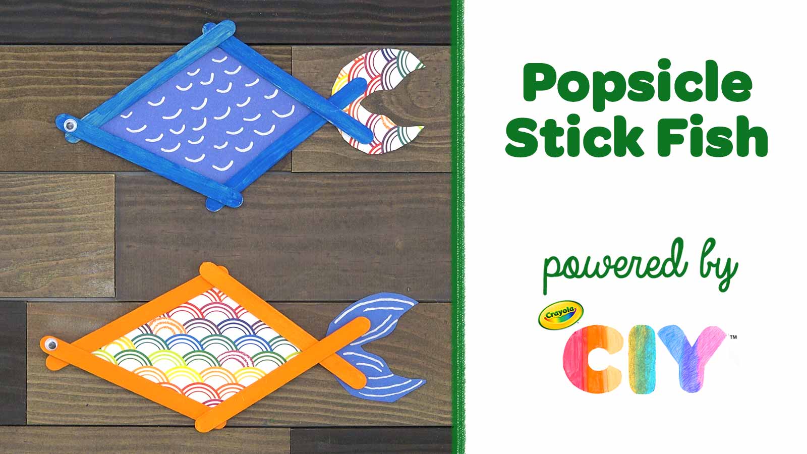 Popsicle Stick Fish Craft at Home, Crafts
