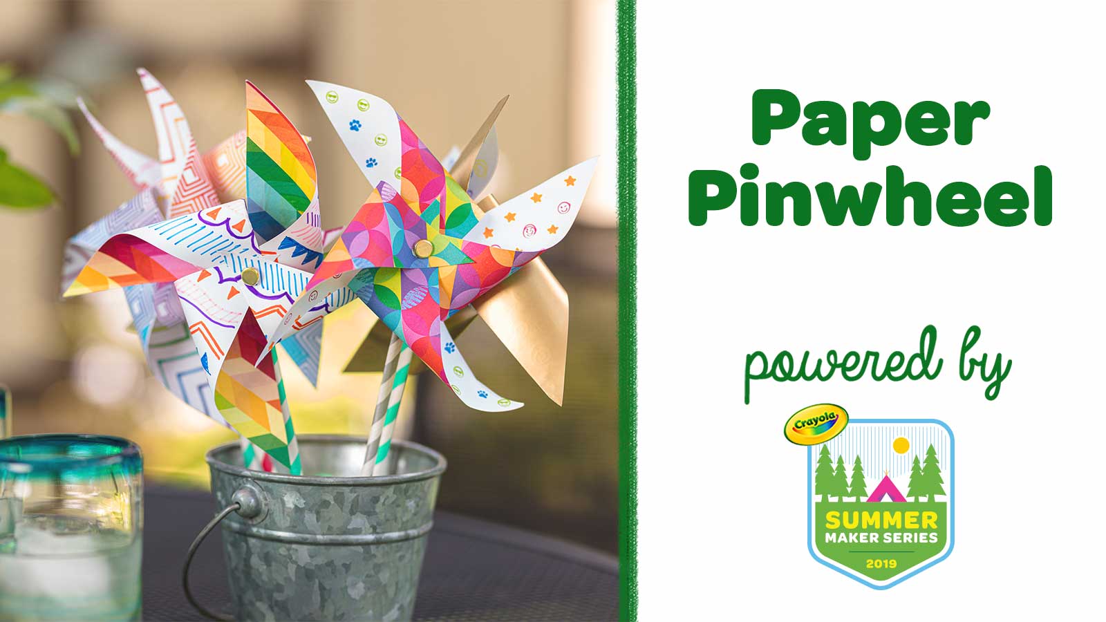 DIY Paper Pinwheel, Kids Summer Craft, Crafts, , Crayola CIY,  DIY Crafts for Kids and Adults