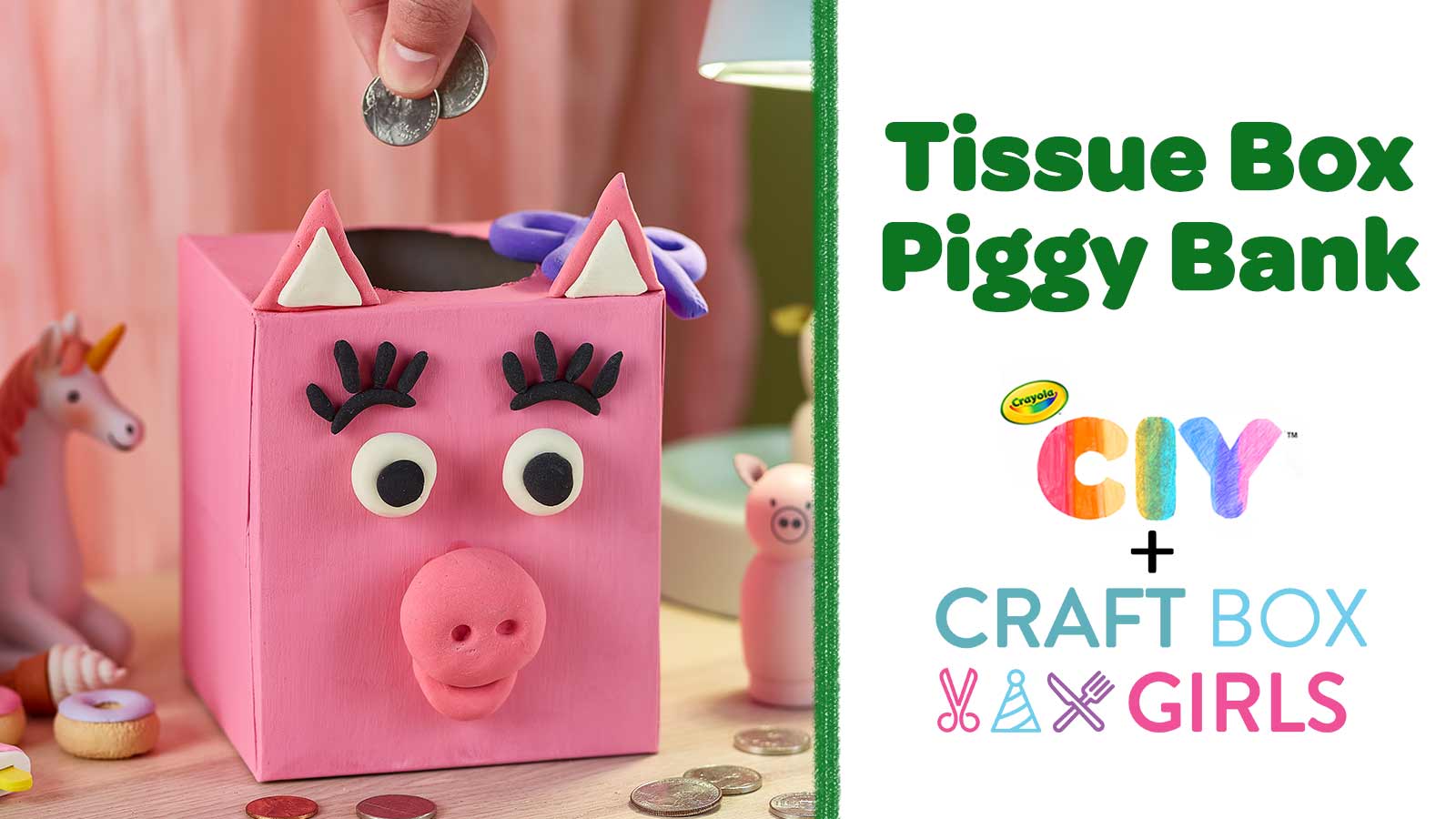Tissue Box Diy Piggy Bank Crafts Crayola Com Ciy For Kids And S