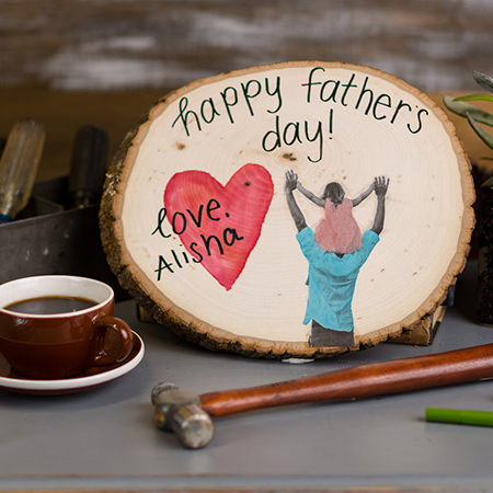 Fathers Day Wood Photo Transfer