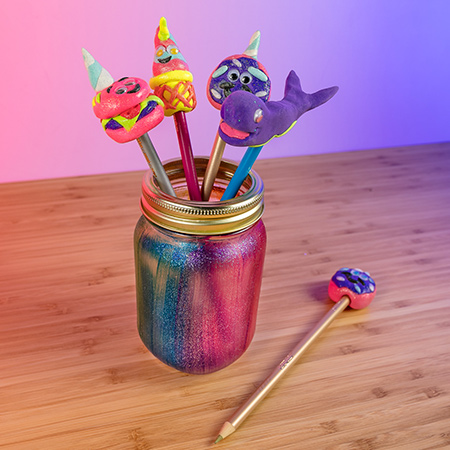 Uni Creatures Pencil Toppers and Holder