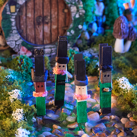 St Patricks Day Clothespin Village