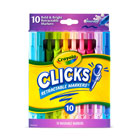 Clicks Retractable Markers, Bold and Bright, 10 Count