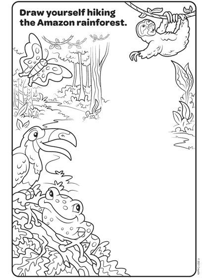 Colors of the World Amazon Rainforest Coloring Page 
