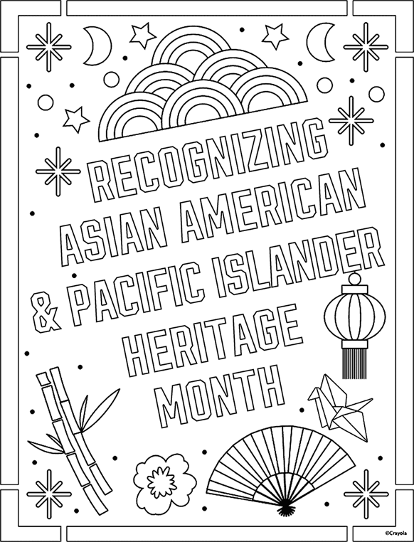 Asian American Pacific Islander Heritage Month Coloring Page