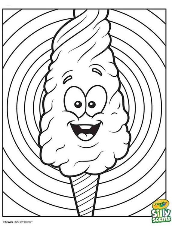 Silly Scents Cotton Candy Coloring Page