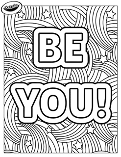 Be You Coloring Page