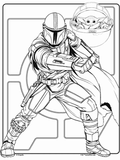 Space Bounty Hunter Coloring Page, Adult Coloring, Coloring Page ...