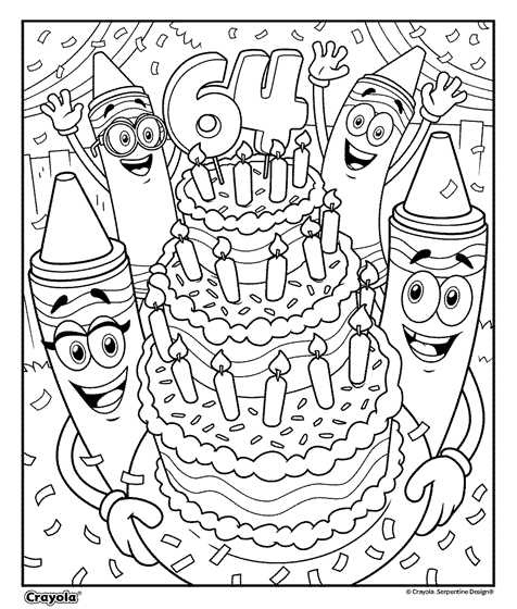 Crayons Coloring Page, Kids Coloring Pages