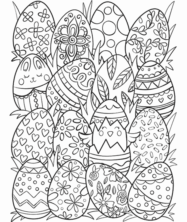 Easter Coloring Pages for Kids Set 2 Printable Coloring 