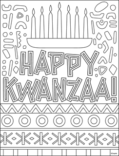 Kwanzaa Coloring Pages 7 Principles Kwanzaa