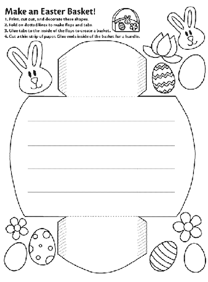 coloring pages easter baskets