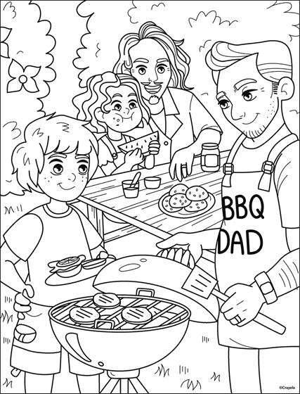 bbq coloring pages