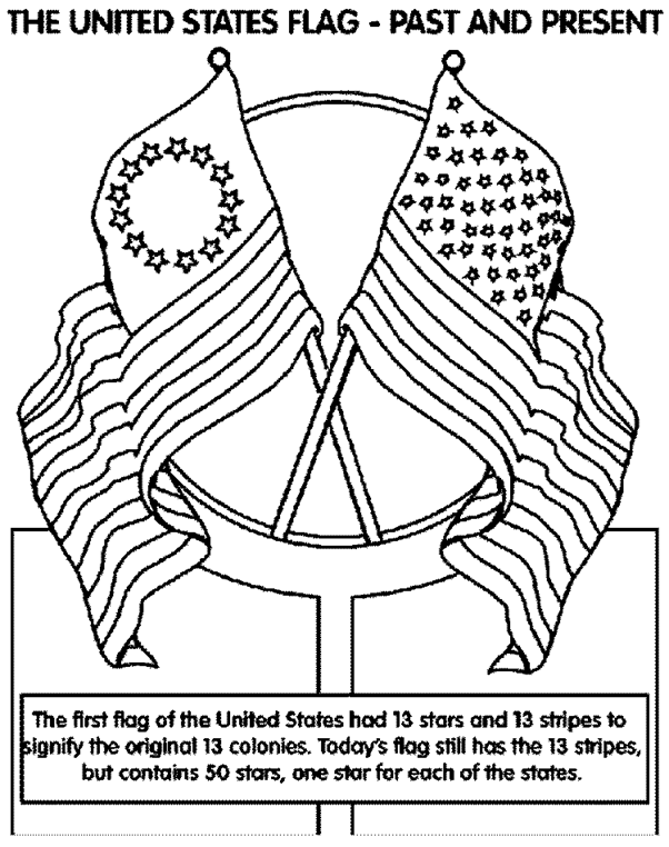 The United States of America Flag Coloring Page