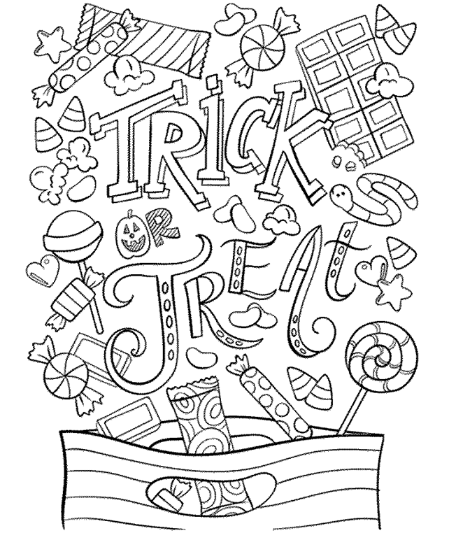 Trick or Treat Coloring Page | crayola.com