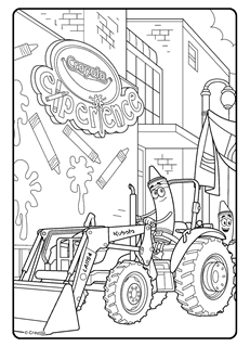 tractor and trailer coloring pages