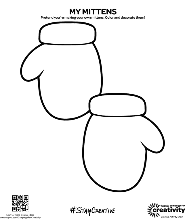 My Mittens Activity Sheet for Kids crayola