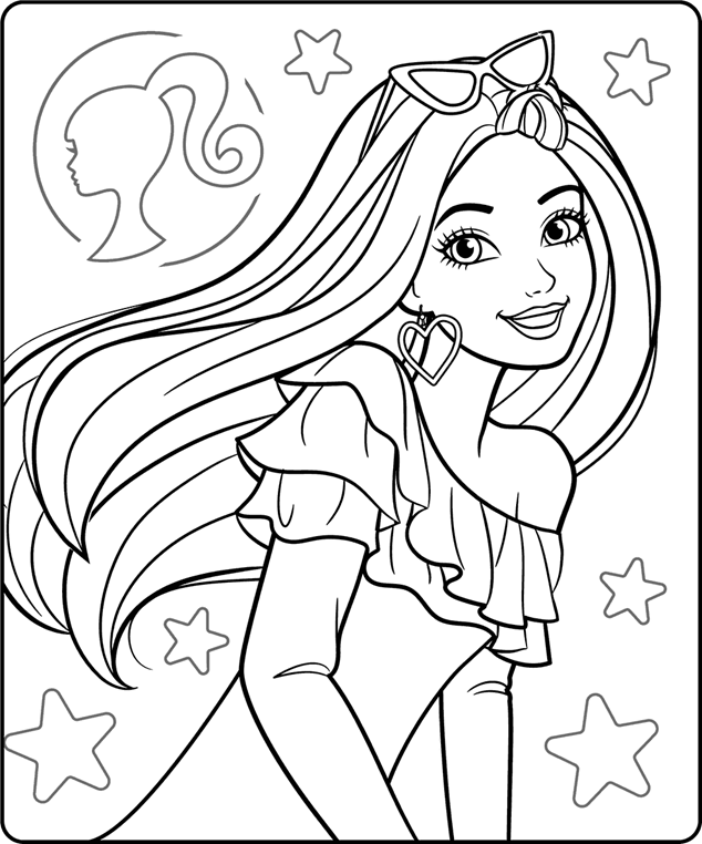 Barbie Free Printable Coloring Page for Kids crayola