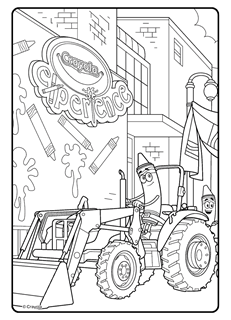 Tractor Pit Stop coloring page