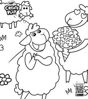 Create and Play Flowers of Kindness coloring page