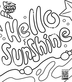 Create and Play Hello Sunshine coloring page