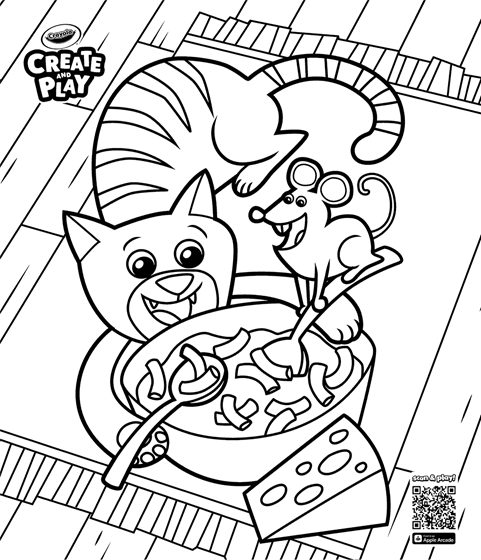 Create and Play Macaroni Time coloring page.