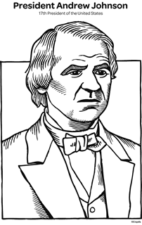 Andrew Johnson coloring page