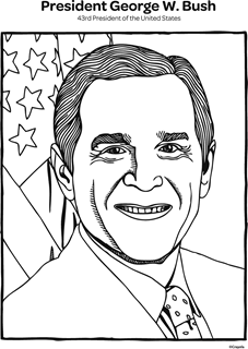 George W. Bush coloring page