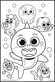 Cartoon characters store coloring pages