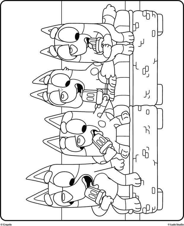 Bluey friends colouring sheets - Bluey Official Website