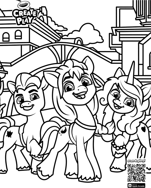 Crayola My Little Pony Coloring Pages and Stickers 