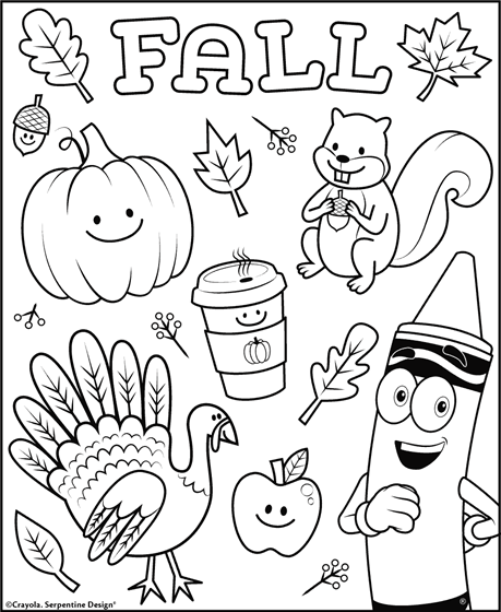 Fall Coloring Page - Printable Coloring Pages