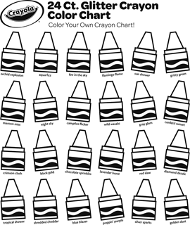 Color Your Own Glitter Crayon Chart