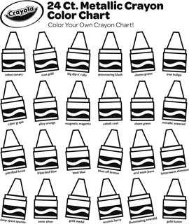 Color Your Own Metallic Crayon Chart