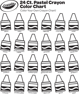 Color Your Own Pastel Crayon Chart