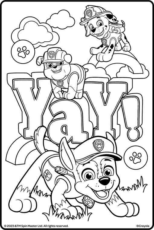 Paw Patrol Free Printable Coloring Page crayola com