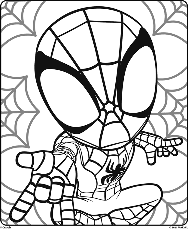 Spidey and His Amazing Friends Spiderman Coloring Page crayola
