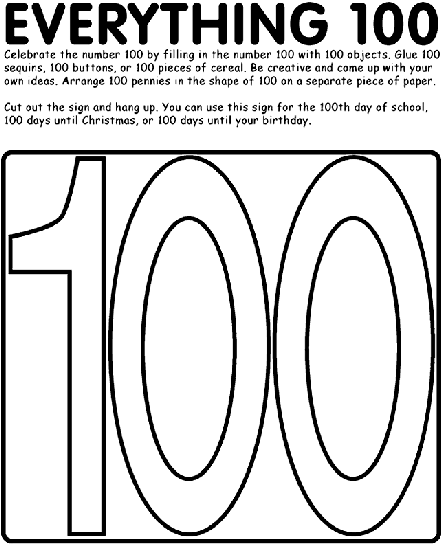 10+ 100 Coloring Page Background