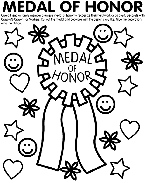 Medal of Honor Coloring Page