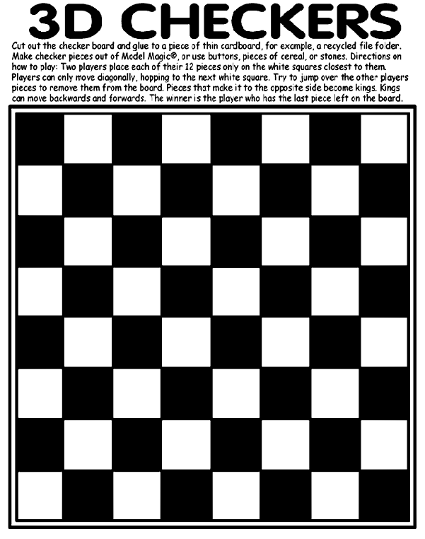 Download 3D Checkers Coloring Page | crayola.com