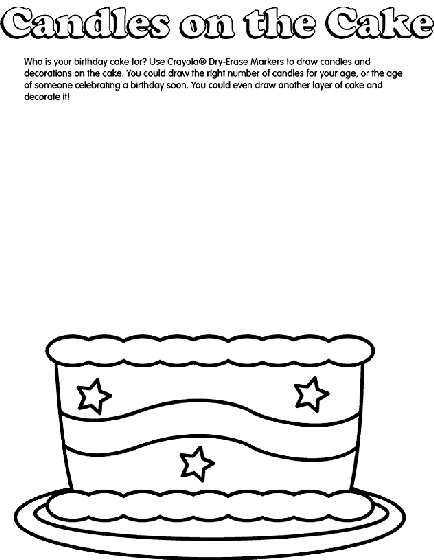 Birthday Cake Coloring Page 9