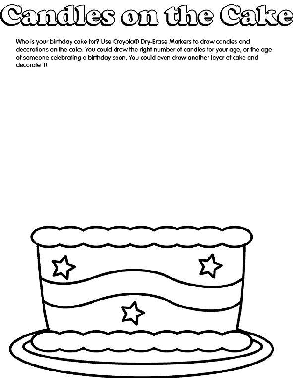 birthday cake coloring page  crayola