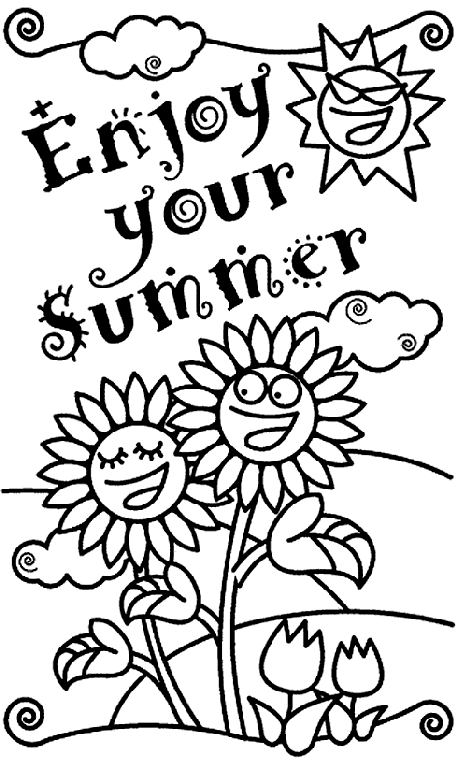 Enjoy Your Summer Coloring Page crayola com
