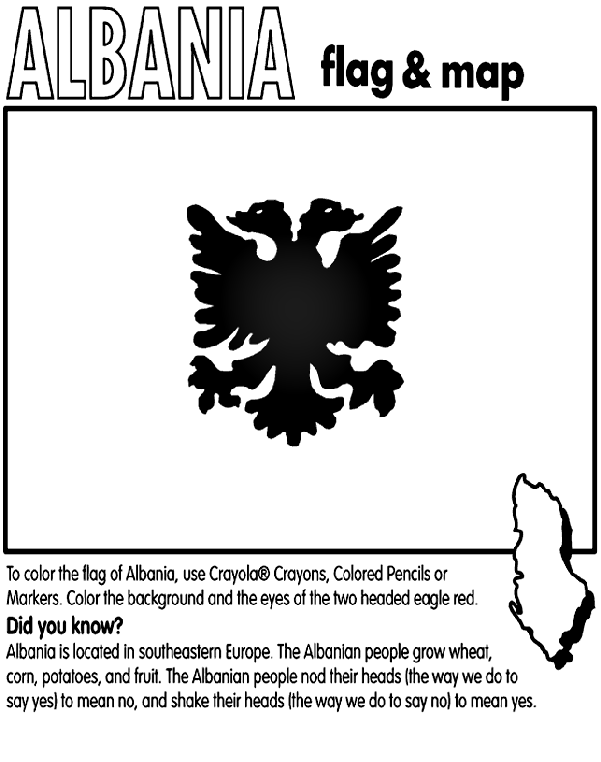 Albania Coloring Page | crayola.com