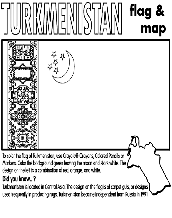 Turkmenistan Coloring Page Crayola Com